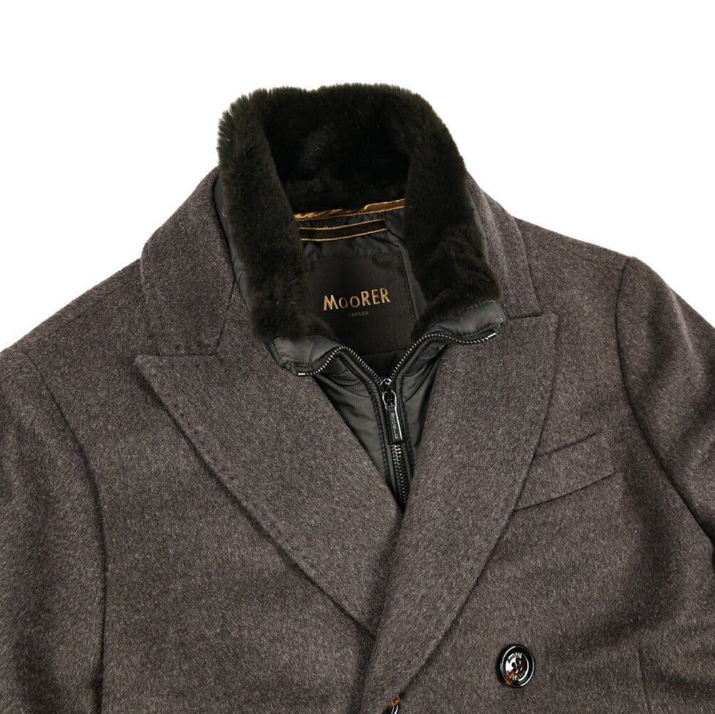 MOORER "CIGOLI - MG" カシミヤ100% ダウンチェスターコート (着脱可能ライナー付き)｜420434｜GUARDAROBA MILANO OFFICIAL STORE