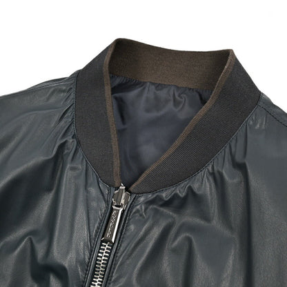 MOORER COMPIANO - LET レザー/ナイロン リバーシブルボンバージャケット MA - 1｜436043-54｜GUARDAROBA MILANO OFFICIAL STORE