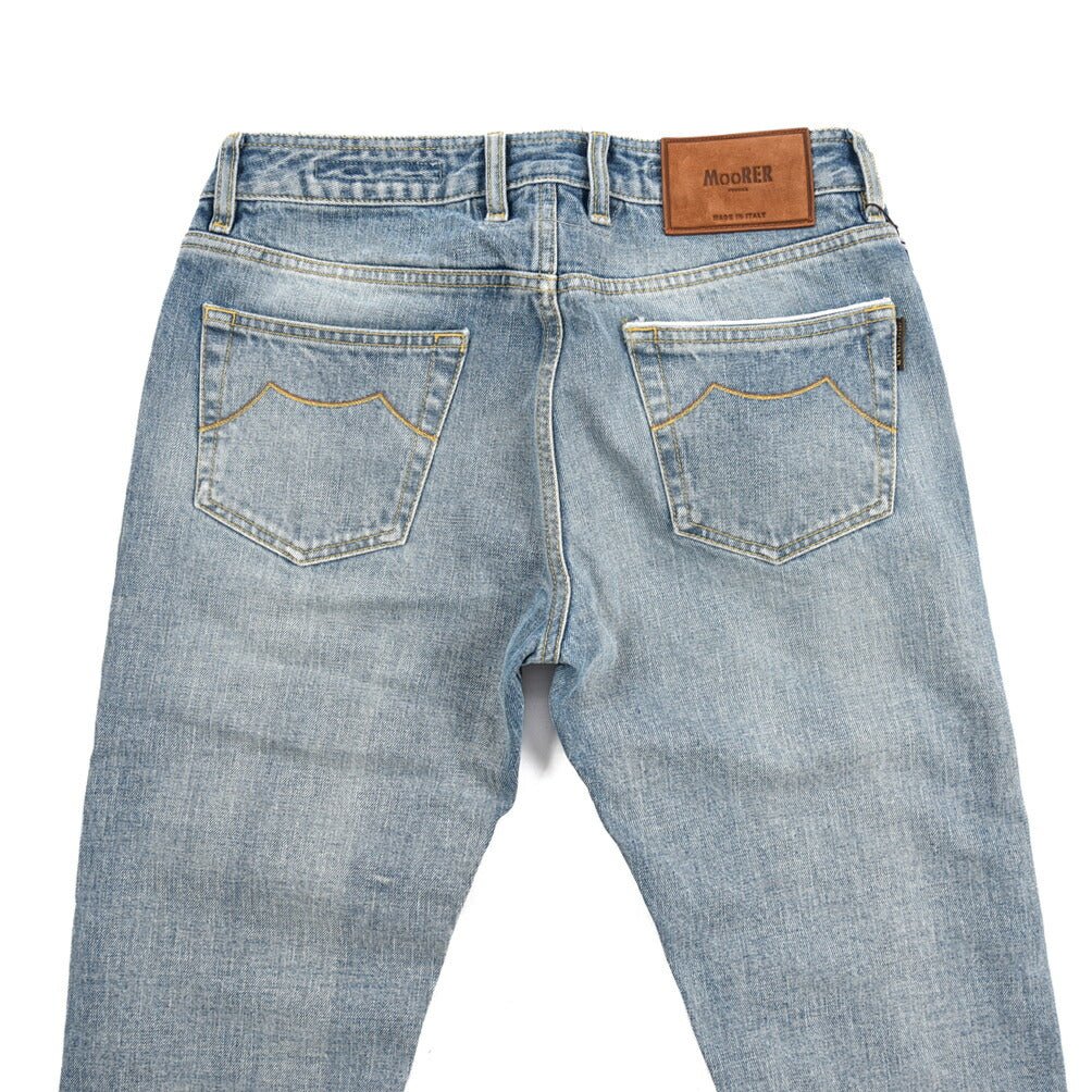 MOORER "CREDI - DF7301" コットン100%デニム スリムジーンズ｜437046-30｜GUARDAROBA MILANO OFFICIAL STORE