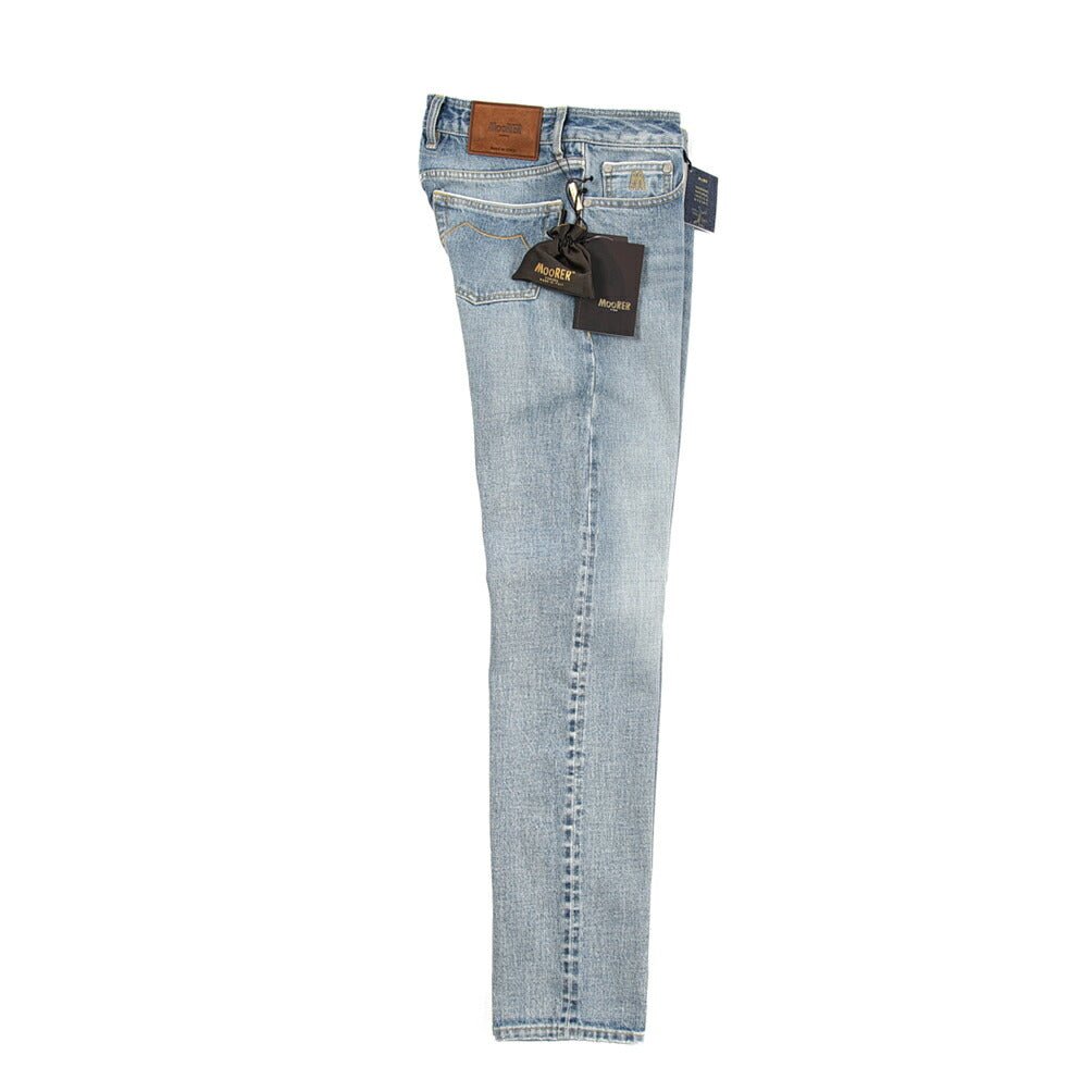 MOORER "CREDI - DF7301" コットン100%デニム スリムジーンズ｜437046-30｜GUARDAROBA MILANO OFFICIAL STORE