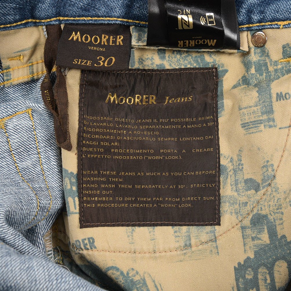 MOORER "CREDI - DF7301" コットン100%デニム スリムジーンズ｜437046-30｜GUARDAROBA MILANO OFFICIAL STORE