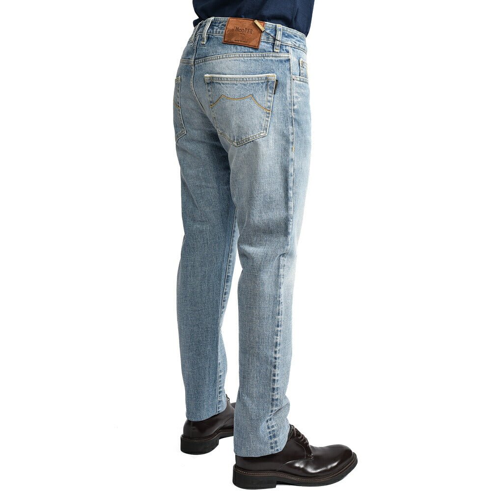MOORER "CREDI - DF7301" コットン100%デニム スリムジーンズ｜437046-30｜GUARDAROBA MILANO OFFICIAL STORE