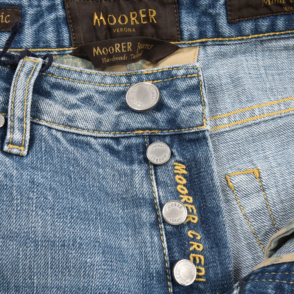 MOORER "CREDI - DF7301" コットン100%デニム スリムジーンズ｜437046-30｜GUARDAROBA MILANO OFFICIAL STORE
