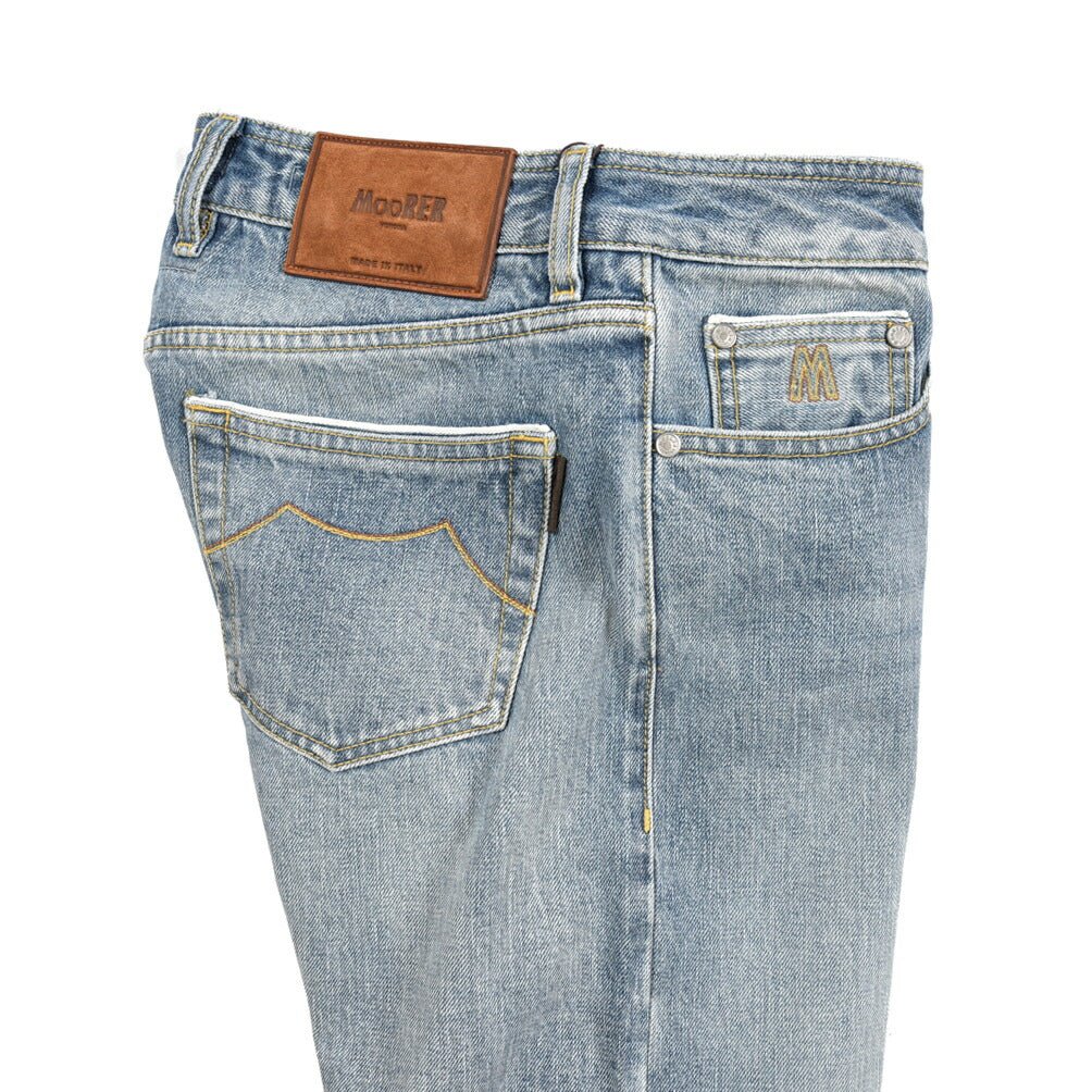 MOORER "CREDI - DF7301" コットン100%デニム スリムジーンズ｜437046-30｜GUARDAROBA MILANO OFFICIAL STORE