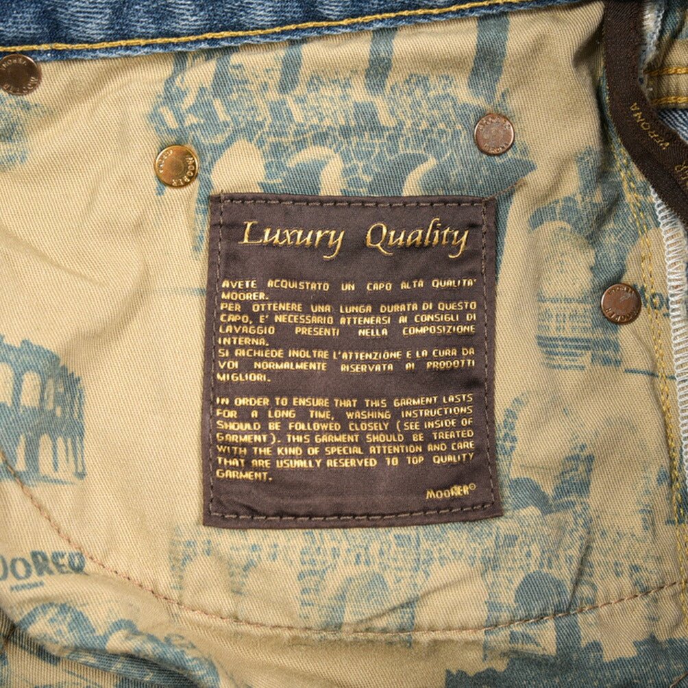 MOORER "CREDI - DF7301" コットン100%デニム スリムジーンズ｜437046-30｜GUARDAROBA MILANO OFFICIAL STORE