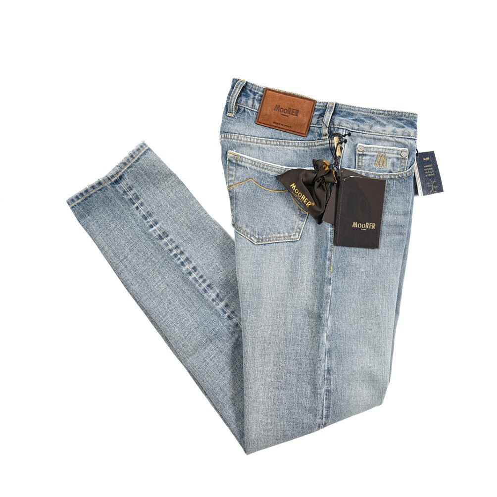 MOORER "CREDI - DF7301" コットン100%デニム スリムジーンズ｜437046-30｜GUARDAROBA MILANO OFFICIAL STORE