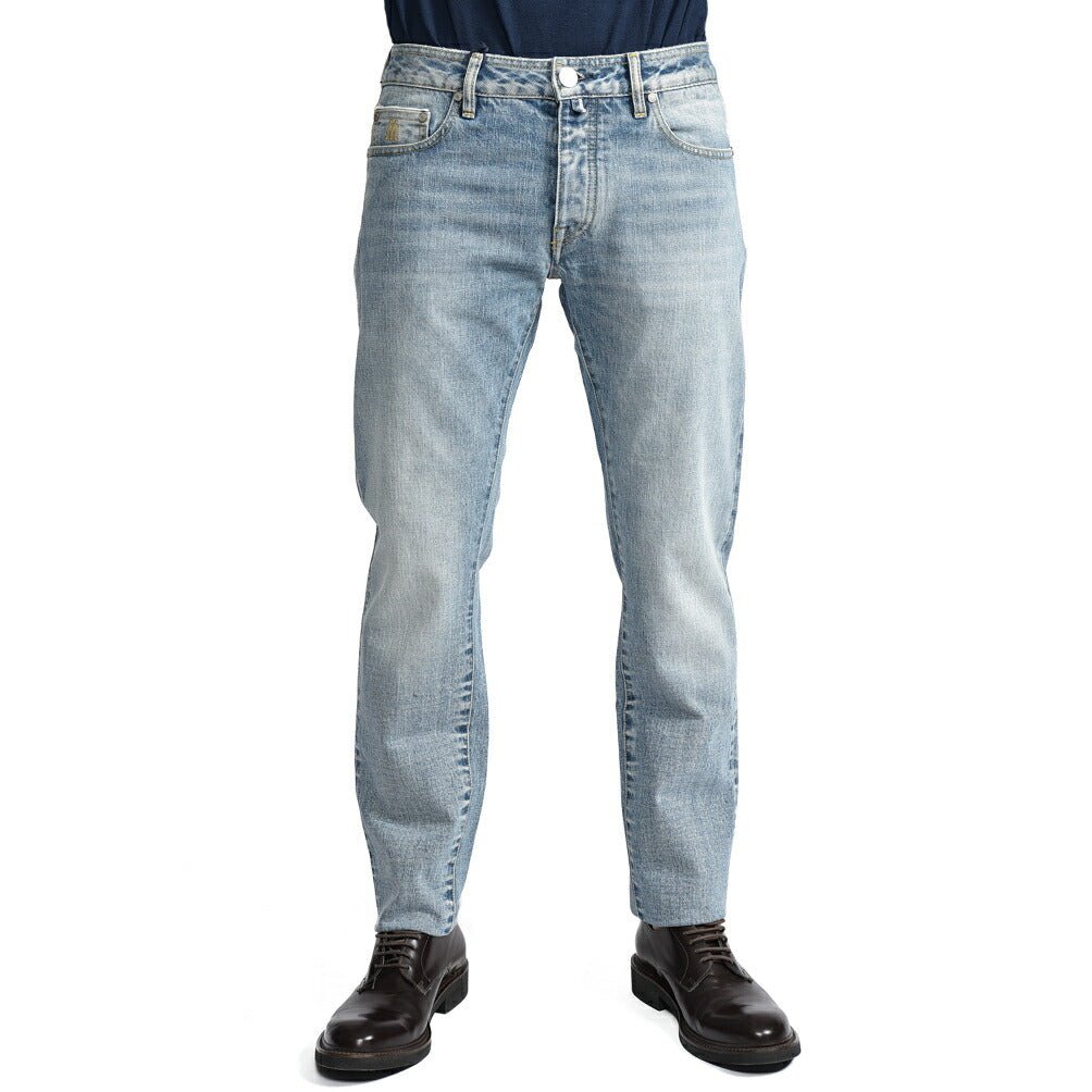 MOORER "CREDI - DF7301" コットン100%デニム スリムジーンズ｜437046-30｜GUARDAROBA MILANO OFFICIAL STORE