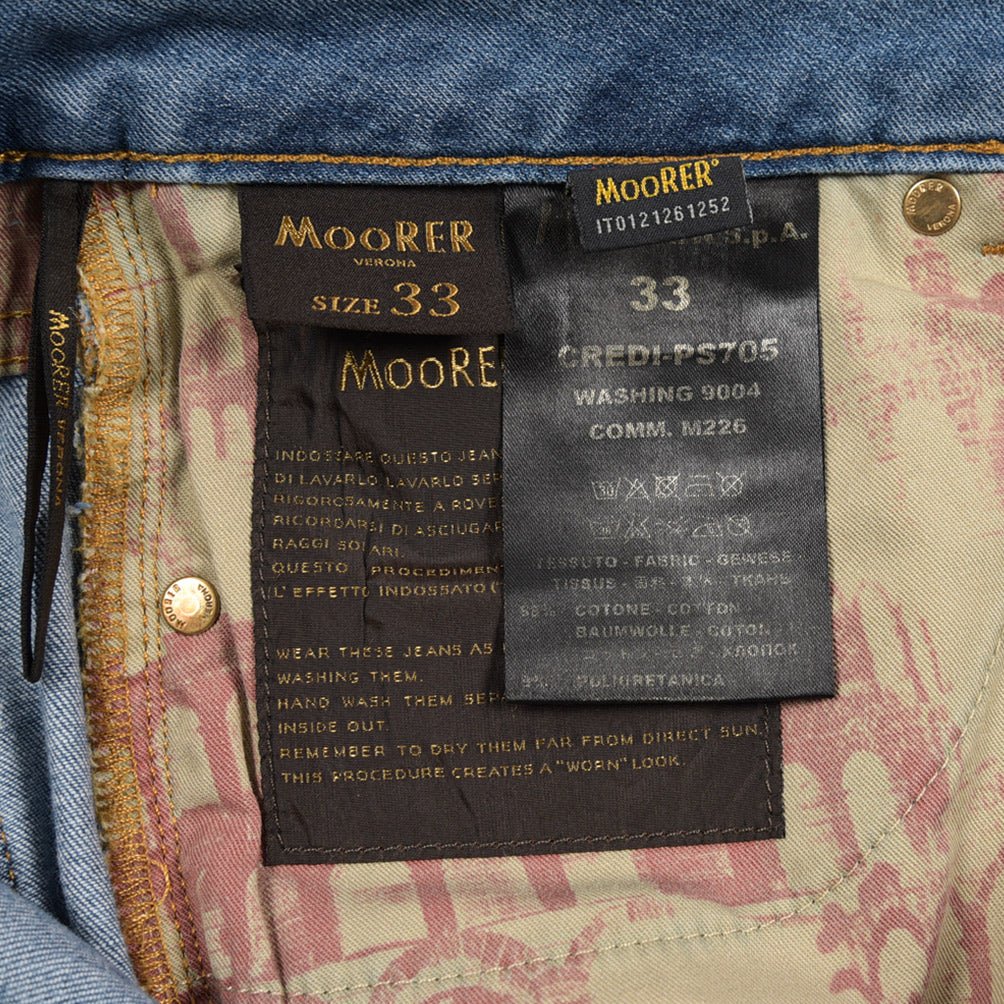 MOORER "CREDI - PS705" ストレッチデニム スリムジーンズ｜437043-32｜GUARDAROBA MILANO OFFICIAL STORE