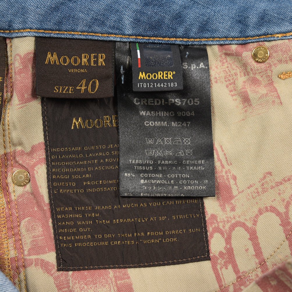 MOORER "CREDI - PS705" ストレッチデニム スリムジーンズ｜437054｜GUARDAROBA MILANO OFFICIAL STORE