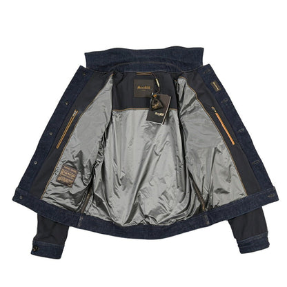 MOORER “DANTAS” デニム×ポリエステル トラックジャケット ネイビー(BLU) 46 | GUARDAROBA MILANO OFFICIAL STORE