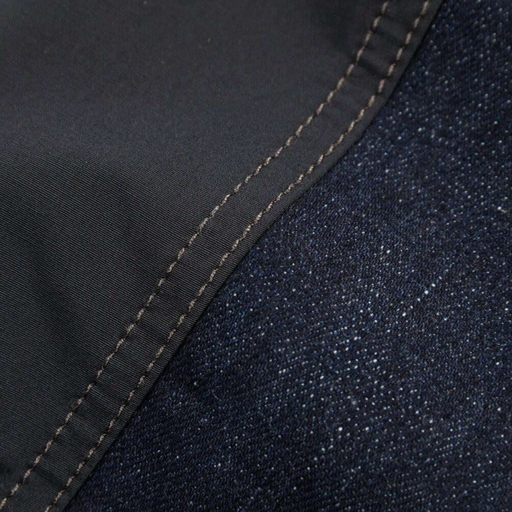 MOORER “DANTAS” デニム×ポリエステル トラックジャケット ネイビー(BLU) 46 | GUARDAROBA MILANO OFFICIAL STORE