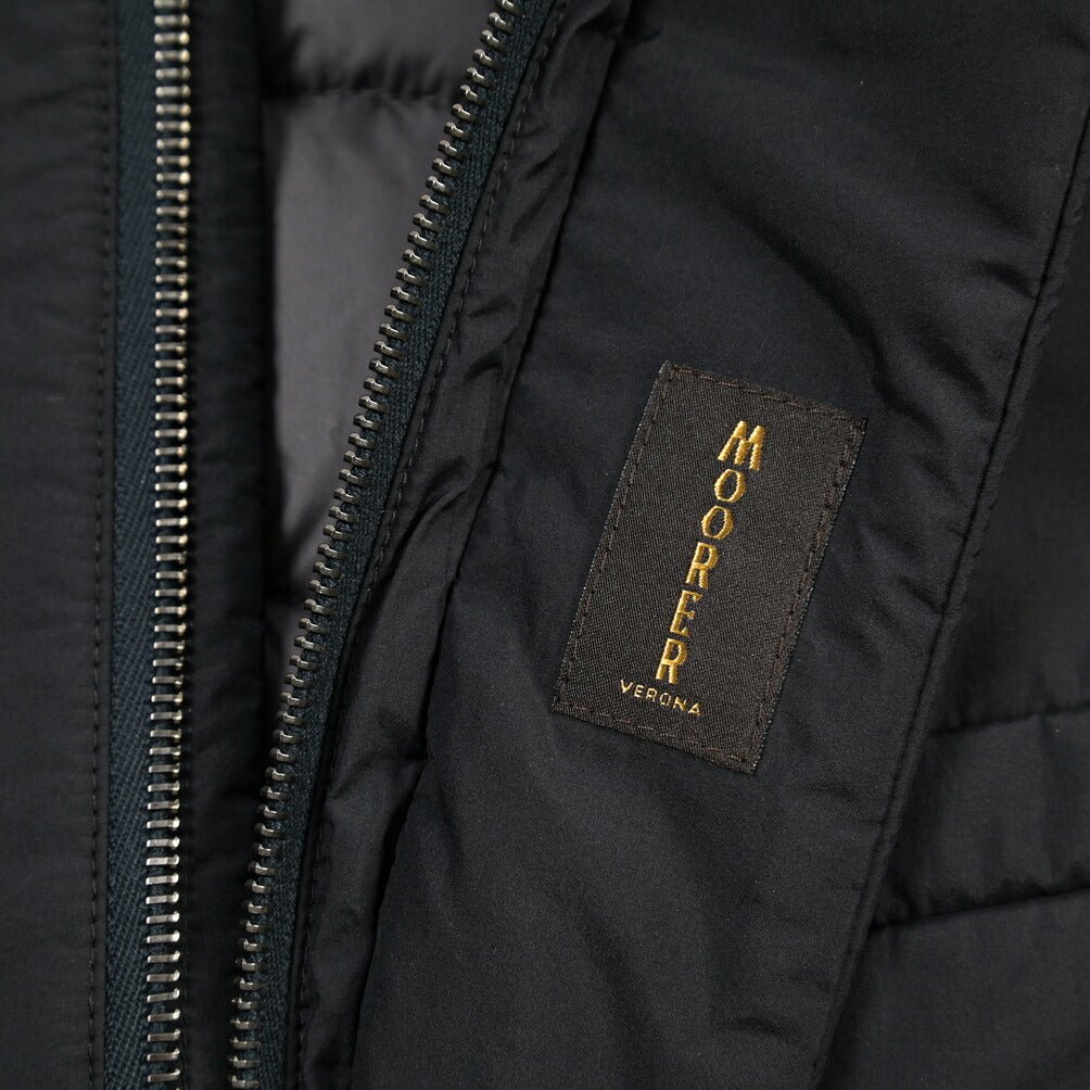 MOORER “DANTE-OP” ポリアミド 100% ダウンコート / ACQUA RESISTANT (撥水) ネイビー(DARK BLU) 48 | GUARDAROBA MILANO OFFICIAL STORE