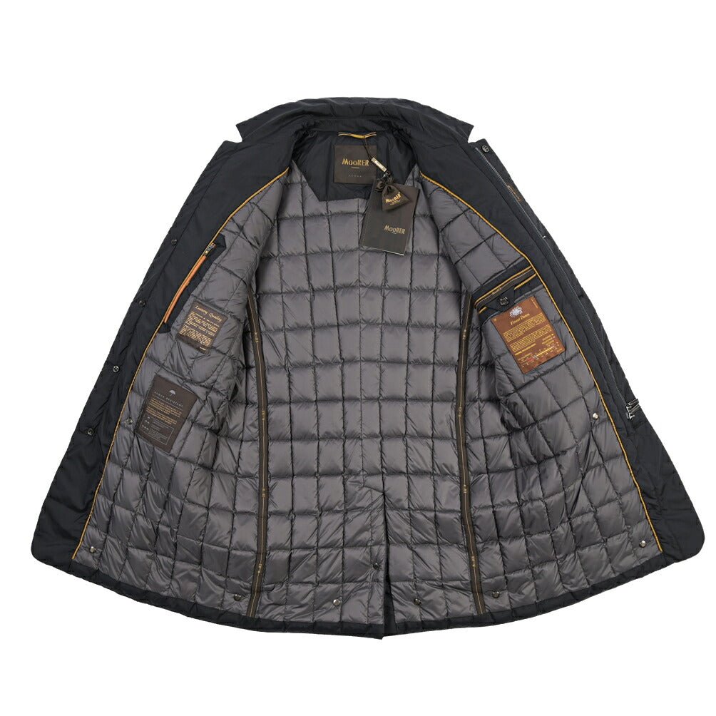 MOORER “DANTE-OP” ポリアミド 100% ダウンコート / ACQUA RESISTANT (撥水) ネイビー(DARK BLU) 48 | GUARDAROBA MILANO OFFICIAL STORE