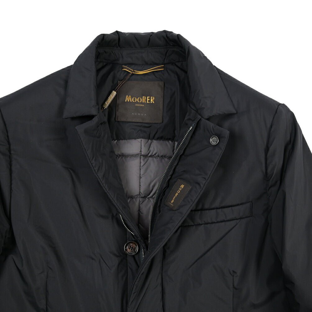 MOORER “DANTE-OP” ポリアミド 100% ダウンコート / ACQUA RESISTANT (撥水) ネイビー(DARK BLU) 48 | GUARDAROBA MILANO OFFICIAL STORE