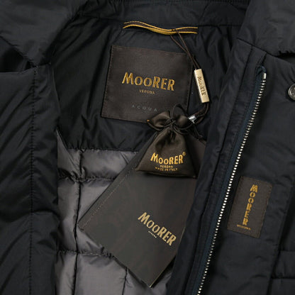 MOORER “DANTE-OP” ポリアミド 100% ダウンコート / ACQUA RESISTANT (撥水) ネイビー(DARK BLU) 48 | GUARDAROBA MILANO OFFICIAL STORE