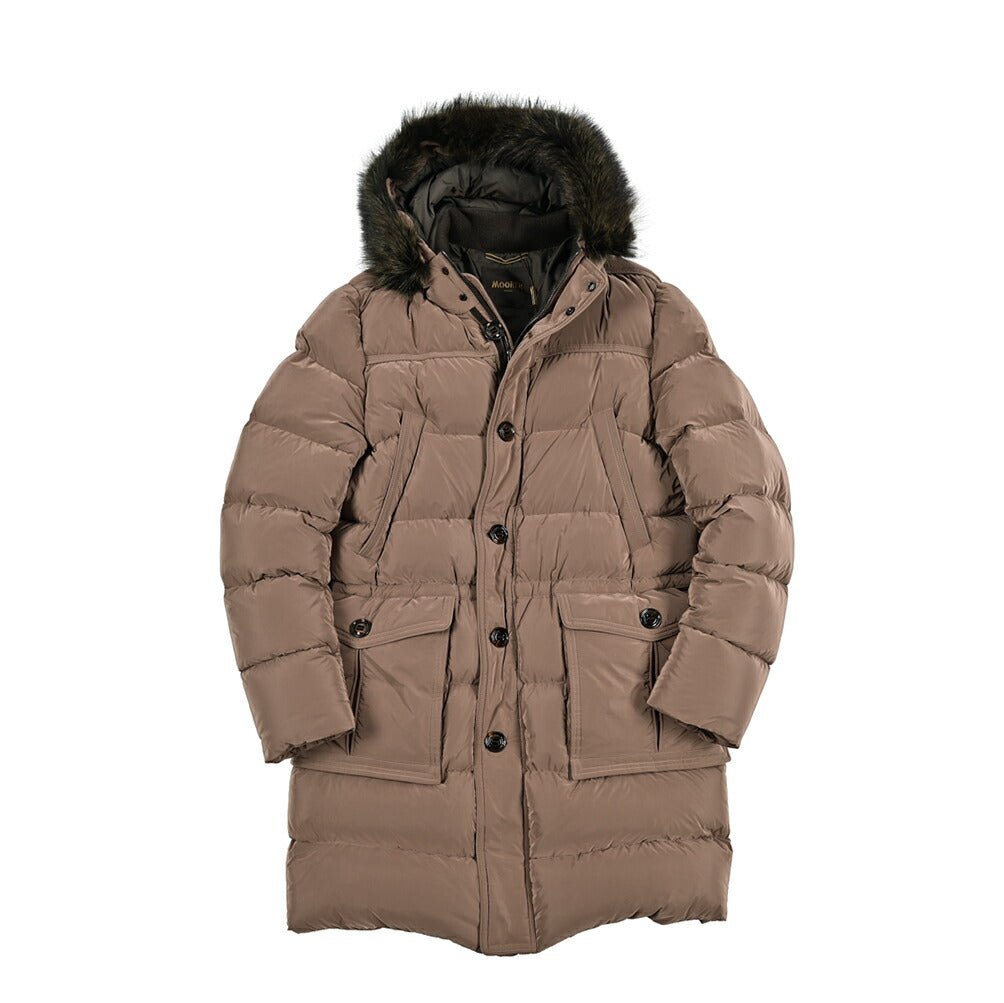 MOORER "DARRIS - OS" ナイロン混 ファーフード付きダウンコート｜420322 - 52｜GUARDAROBA MILANO OFFICIAL STORE