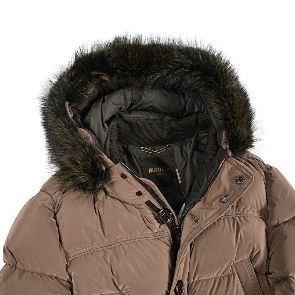 MOORER "DARRIS - OS" ナイロン混 ファーフード付きダウンコート｜420322 - 52｜GUARDAROBA MILANO OFFICIAL STORE