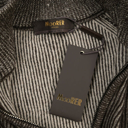 MOORER “DEAN-WSV” カシミヤ混ウール ジップアップニットカーディガン ブラウン(CAFFE' 46 | GUARDAROBA MILANO OFFICIAL STORE