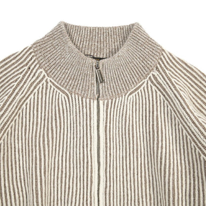 MOORER “DEAN-WSV” カシミヤ混ウール ジップアップニットカーディガン ベージュ(MILK 48 | GUARDAROBA MILANO OFFICIAL STORE