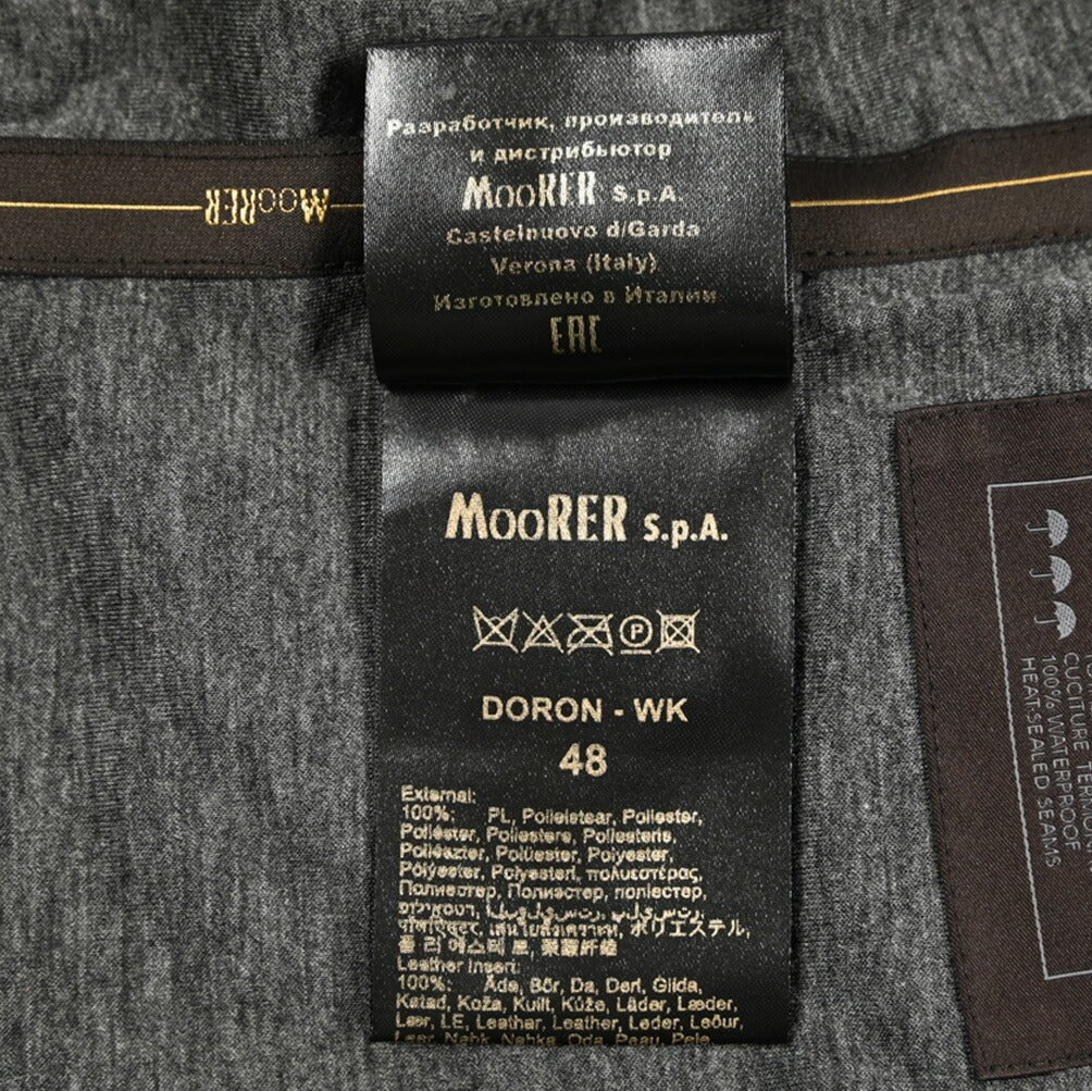 MOORER DORON - WK ポリエステル100% ダブルジップブルゾン / ACQUA RESISTANT(撥水)｜436049-48｜GUARDAROBA MILANO OFFICIAL STORE
