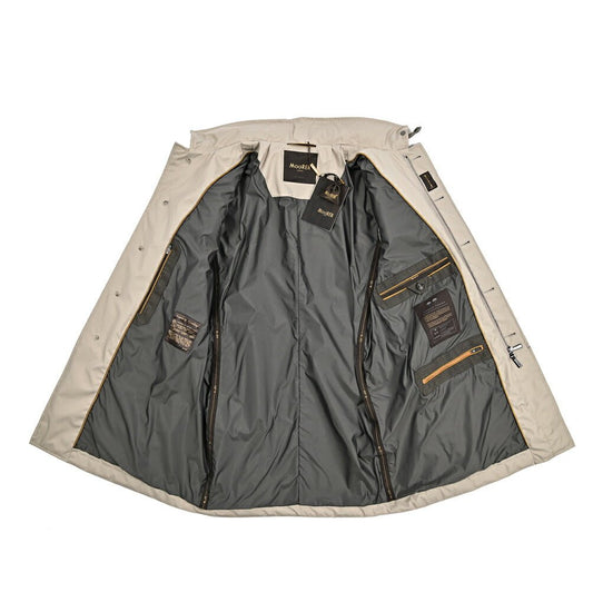 MOORER DUCA - GF ポリエステル100% スタンドカラーコート 収納可能フード付き / ACQUA PROOF(防水)｜435919-48｜GUARDAROBA MILANO OFFICIAL STORE