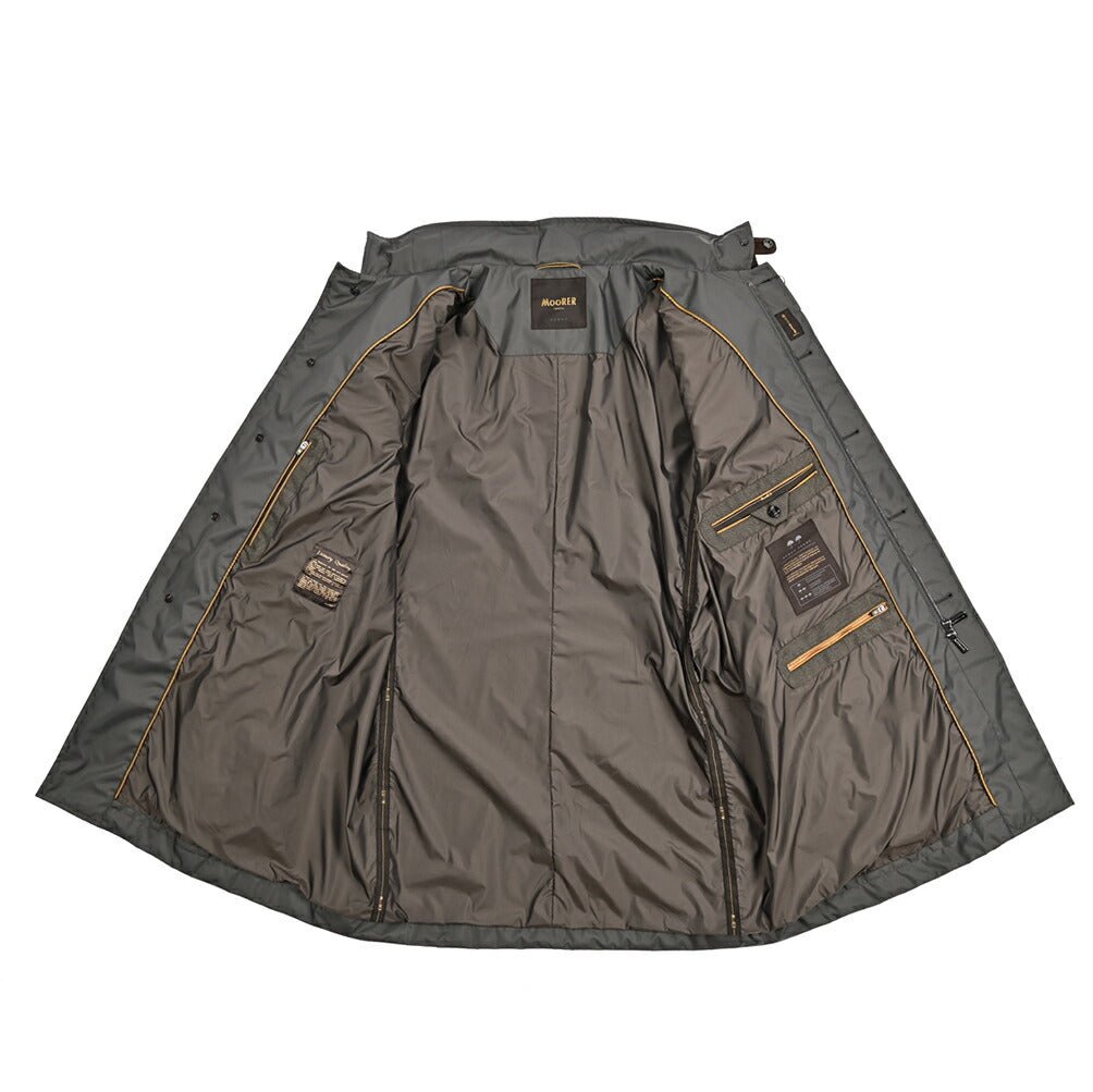 MOORER DUCA - GF ポリエステル100% 収納可能フード付きダスターコート / ACQUA PROOF(防水)｜436790｜GUARDAROBA MILANO OFFICIAL STORE