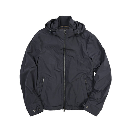 MOORER “DUCCIO-SKT” ポリエステル100% フード付きブルゾン / ACQUA PROOF (防水) ネイビー(NAVY) 48 | GUARDAROBA MILANO OFFICIAL STORE