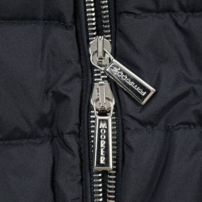 MOORER “DUNCAN-S3Z” 異素材コンビ スタンドカラーニットブルゾン ネイビー(DARK BLU) 46 | GUARDAROBA MILANO OFFICIAL STORE