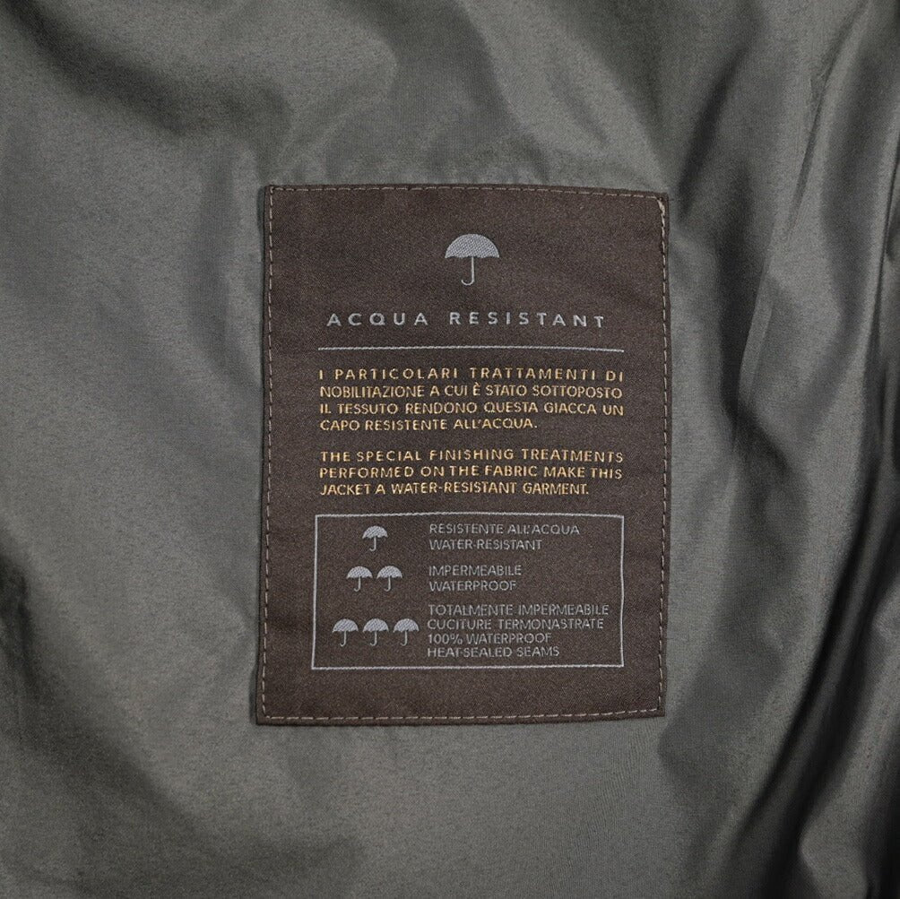 MOORER EDWIN - L5 シルク混ウール フード付きダウンステンカラーコート / ACQUA RESISTANT(撥水)｜436835｜GUARDAROBA MILANO OFFICIAL STORE