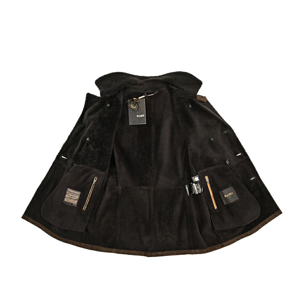 MOORER "EMIDIO - ME" ムートンレザーPコート｜420410 - 46｜GUARDAROBA MILANO OFFICIAL STORE