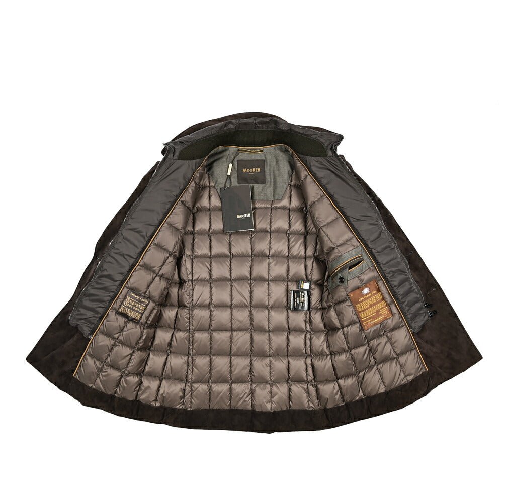 MOORER "EMIDIO - UR" スエードレザー ダウンPコート｜420414｜GUARDAROBA MILANO OFFICIAL STORE