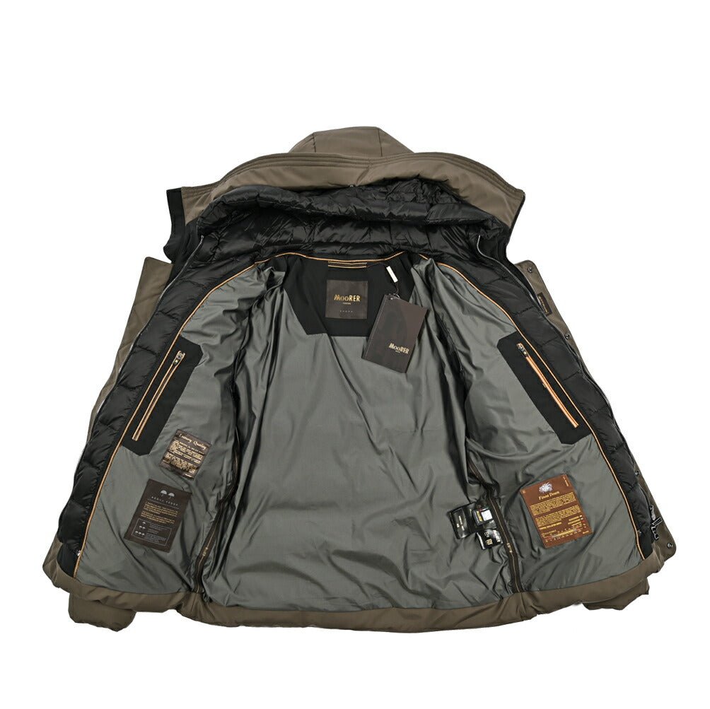 MOORER "ERENIO - SKT" ポリエステル100% ダウンジャケットフーディー / ACQUA PROOF (防水)｜417829｜GUARDAROBA MILANO OFFICIAL STORE