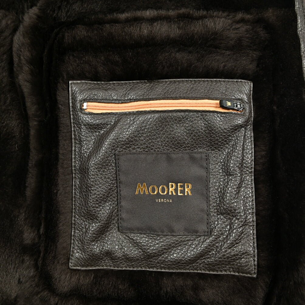 MOORER "ETTORE - ME" スタンドカラームートンレザーコート｜420433｜GUARDAROBA MILANO OFFICIAL STORE