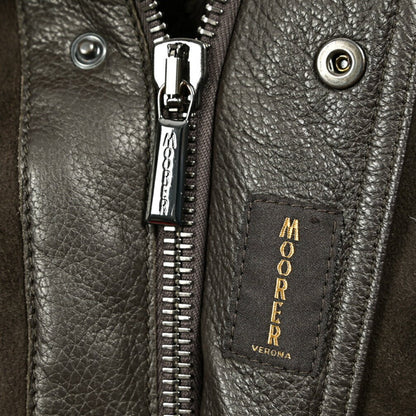 MOORER "ETTORE - ME" スタンドカラームートンレザーコート｜420433｜GUARDAROBA MILANO OFFICIAL STORE