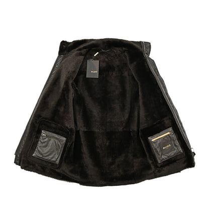 MOORER "ETTORE - ME" スタンドカラームートンレザーコート｜420433｜GUARDAROBA MILANO OFFICIAL STORE