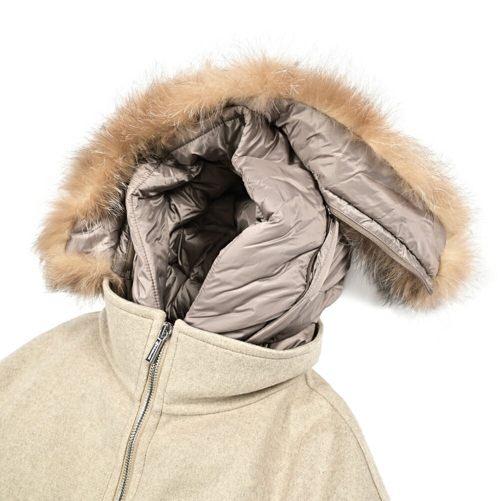 《レディース》MOORER "FABULA - CZI" 2WAY ファーフード付きカシミヤダウンコート｜420401｜GUARDAROBA MILANO OFFICIAL STORE