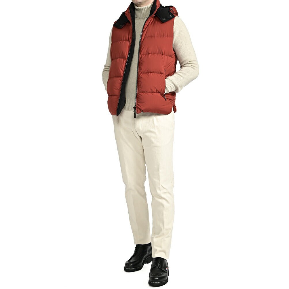 MOORER "FIRE - SKT" ポリエステル100% ダウンベストフーディー｜418150 - 44｜GUARDAROBA MILANO OFFICIAL STORE