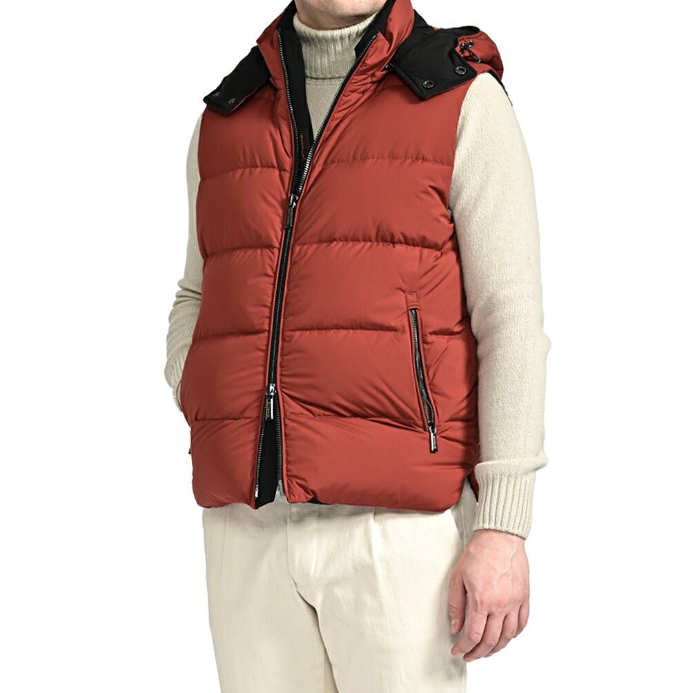 MOORER "FIRE - SKT" ポリエステル100% ダウンベストフーディー｜418150 - 44｜GUARDAROBA MILANO OFFICIAL STORE