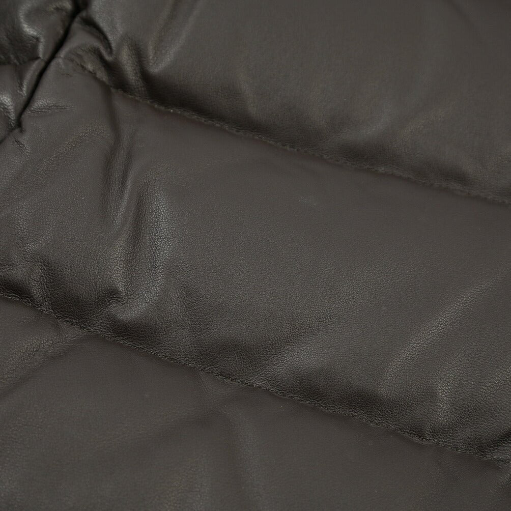 MOORER “FLORIO-FUR PE” レザー100% ファーフーディースタンドカラーダウンコート ブラウン(MORO) 48 | GUARDAROBA MILANO OFFICIAL STORE