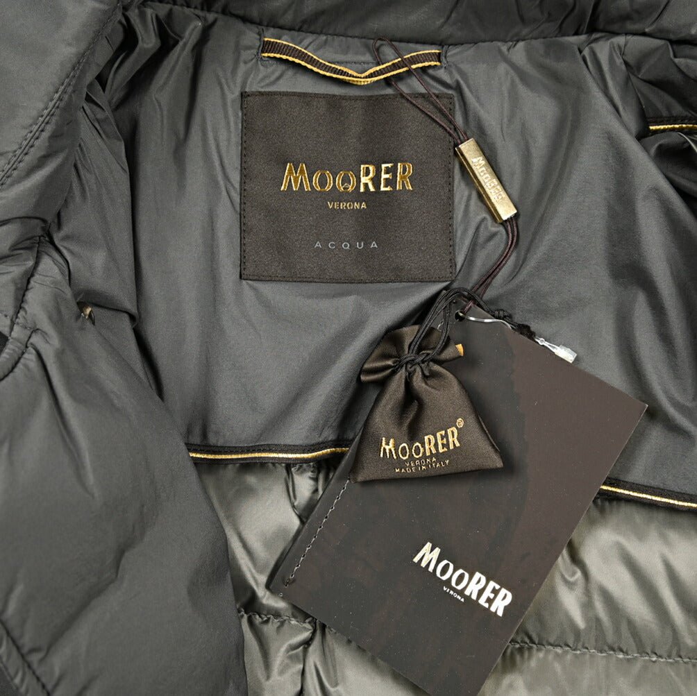 MOORER "FRED - CAP - S3" ストレッチナイロン ダブルブレストライトダウンジャケット / ACQUA RESISTANT(撥水)｜417785 - 46｜GUARDAROBA MILANO OFFICIAL STORE