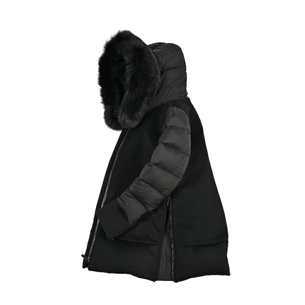 《レディース》MOORER "FRESIA - LE" カシミヤ混ウール ファーフード付きダウンコート｜420421｜GUARDAROBA MILANO OFFICIAL STORE