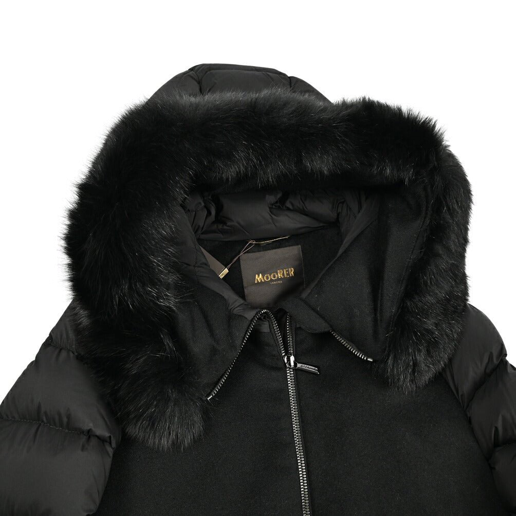 《レディース》MOORER "FRESIA - LE" カシミヤ混ウール ファーフード付きダウンコート｜420421｜GUARDAROBA MILANO OFFICIAL STORE