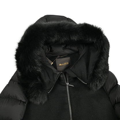 《レディース》MOORER "FRESIA - LE" カシミヤ混ウール ファーフード付きダウンコート｜420421｜GUARDAROBA MILANO OFFICIAL STORE