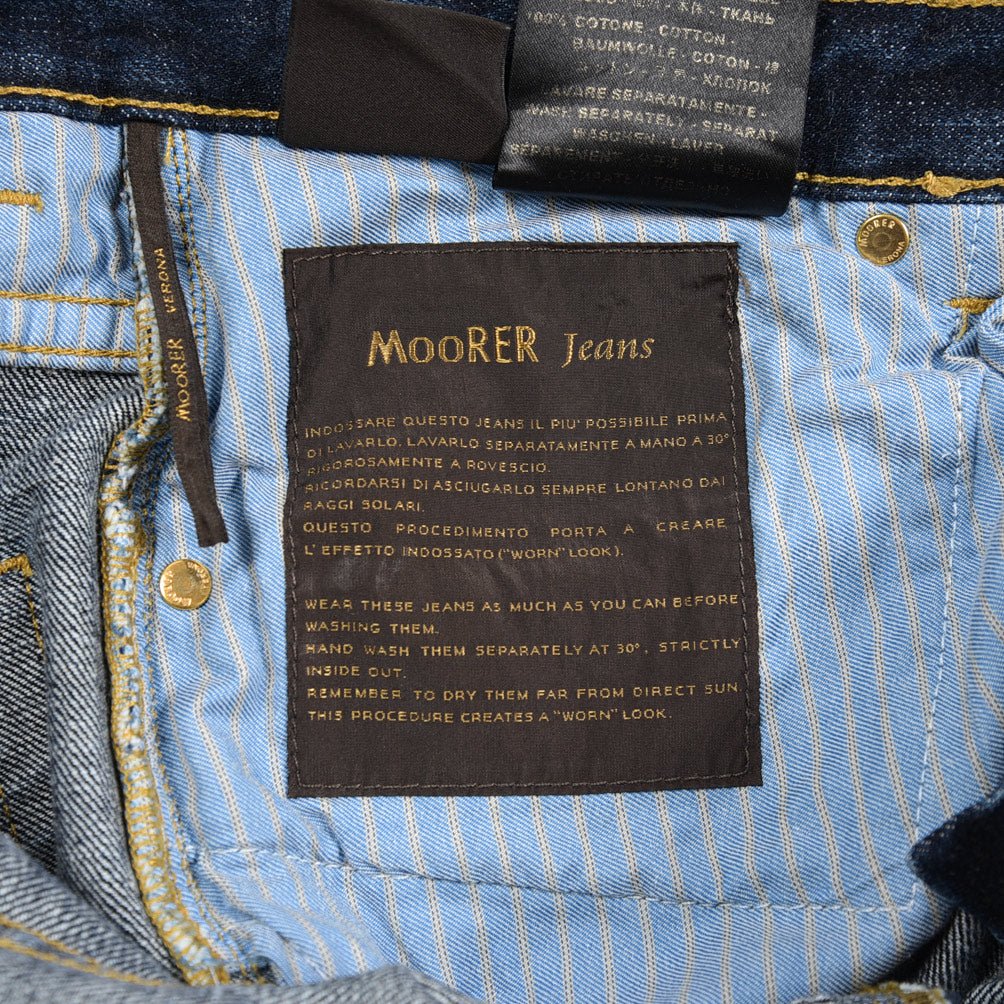 MOORER "GIOTTO - DF301" コットン100%デニム スリムジーンズ｜437106｜GUARDAROBA MILANO OFFICIAL STORE