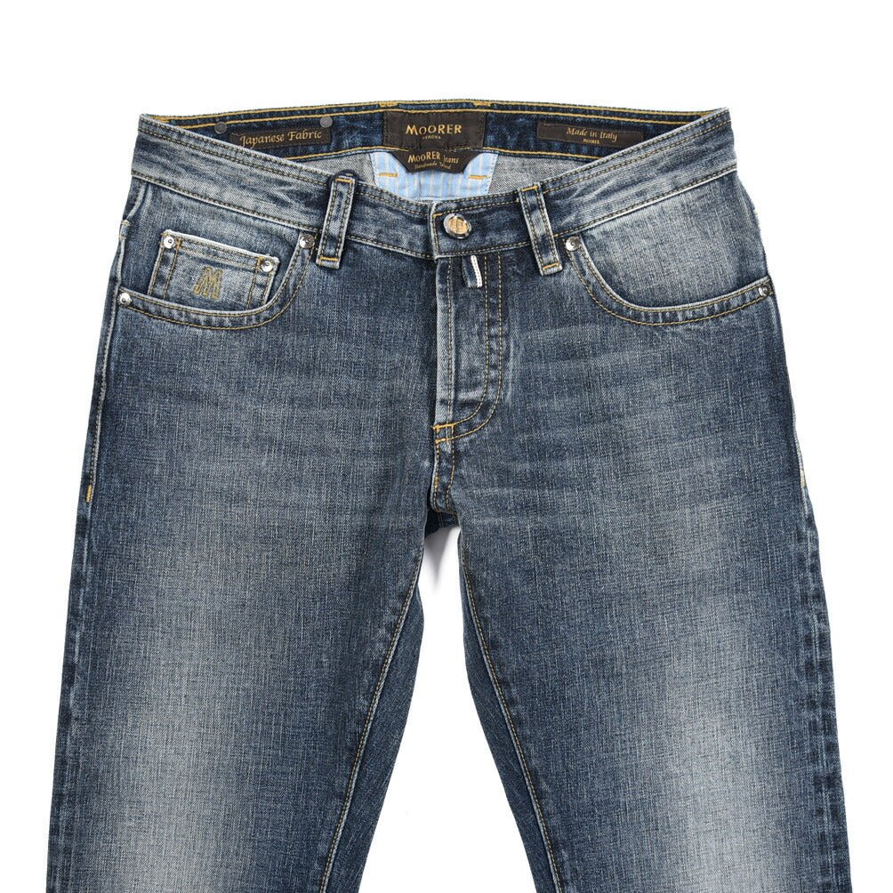 MOORER "GIOTTO - DF301" コットン100%デニム スリムジーンズ｜437106｜GUARDAROBA MILANO OFFICIAL STORE