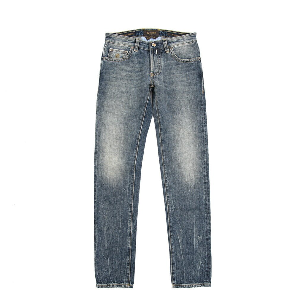 MOORER "GIOTTO - DF301" コットン100%デニム スリムジーンズ｜437112-31｜GUARDAROBA MILANO OFFICIAL STORE