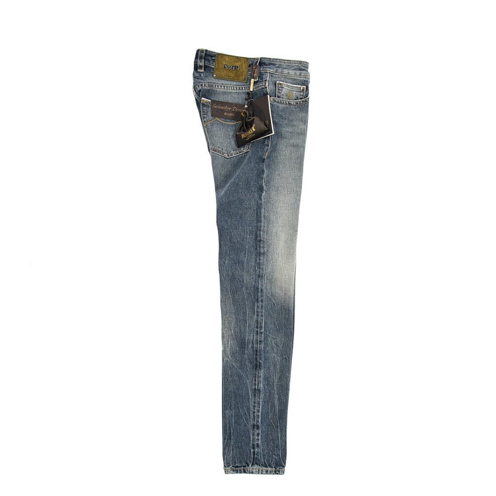 MOORER "GIOTTO - DF301" コットン100%デニム スリムジーンズ｜437112-31｜GUARDAROBA MILANO OFFICIAL STORE