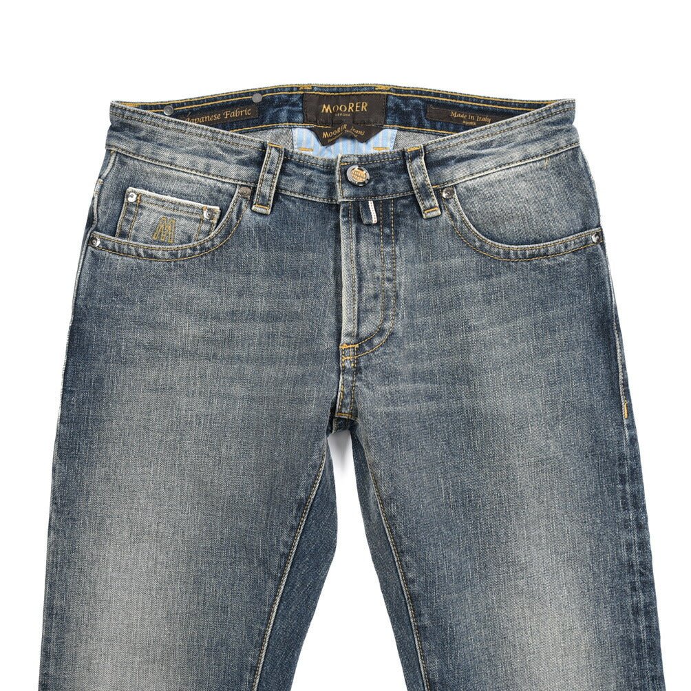 MOORER "GIOTTO - DF301" コットン100%デニム スリムジーンズ｜437112-31｜GUARDAROBA MILANO OFFICIAL STORE