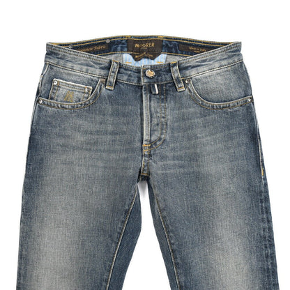 MOORER "GIOTTO - DF301" コットン100%デニム スリムジーンズ｜437112-31｜GUARDAROBA MILANO OFFICIAL STORE