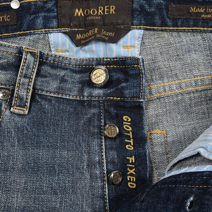 MOORER "GIOTTO - DF301" コットン100%デニム スリムジーンズ｜437112-31｜GUARDAROBA MILANO OFFICIAL STORE